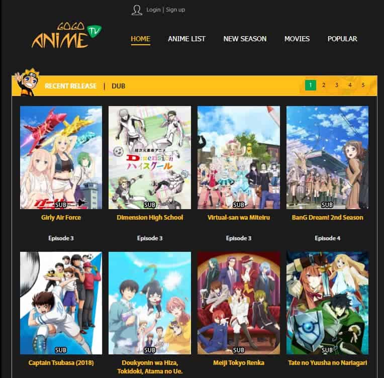 20 free anime websites